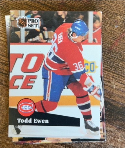 1991-92 Pro Set #419 Todd Ewen Montreal Canadiens — front