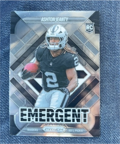 2025 Panini Prizm Emergent #10 Ashton Jeanty — front