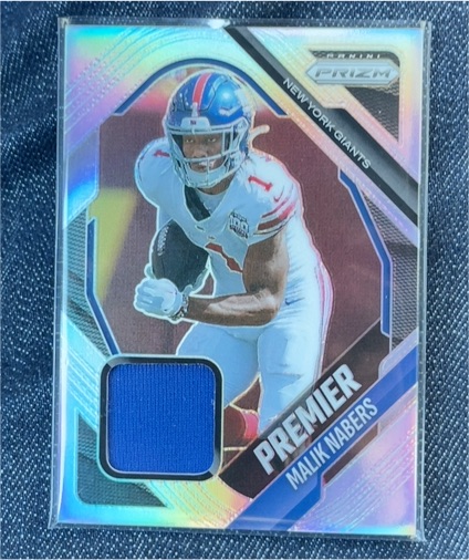 2025 Panini Prizm Premier Patch #PJY-MNS Malik Nabers — front