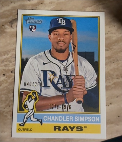 2025 Topps Heritage High Number #519 Chandler Simpson — front