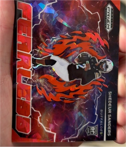 2025 Panini Prizm Draft Picks #F-SSS Shedeur Sanders Fearless — front