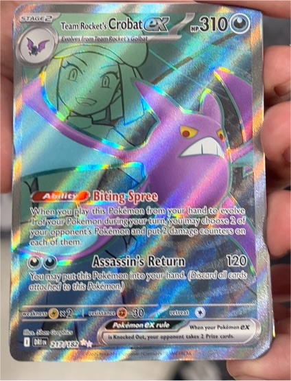 2025 Pokémon TCG Team Rocket's Crobat EX #217/182 Destined Rivals — front