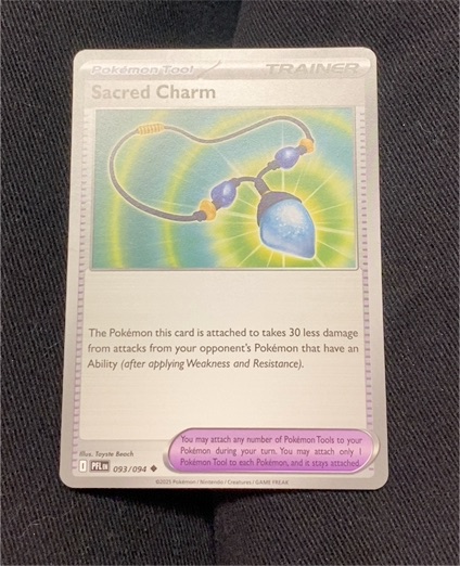 2025 Pokémon ME02 Phantasmal Flames #093 Sacred Charm — front