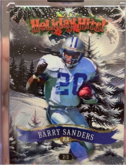 2025 Wild Card Holiday Hits #2/3 Barry Sanders — front