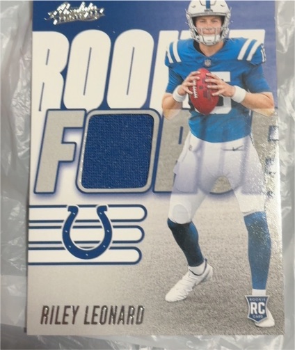 2025 Panini Absolute #RF-RLD Riley Leonard Rookie Force Patch — front