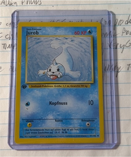 1995 Pokémon #41 Jurob — front