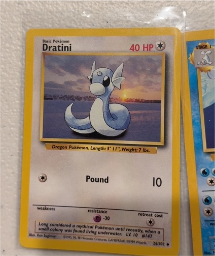 1999 Pokémon #26 Dratini — front