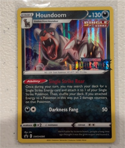 2021 Pokemon Sword & Shield Battle Styles #SWSH090 Houndoom — front
