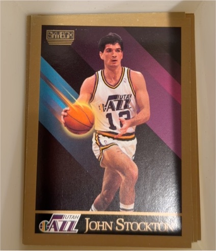 1990-91 SkyBox #284 John Stockton — front