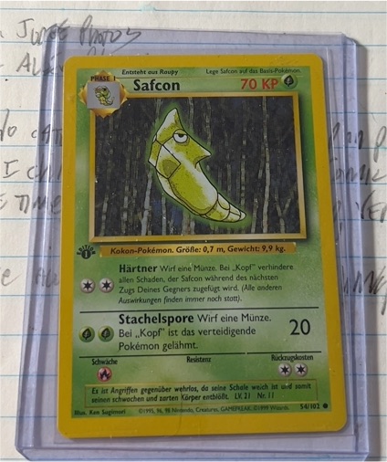 1999 Pokémon #54 Safcon — front