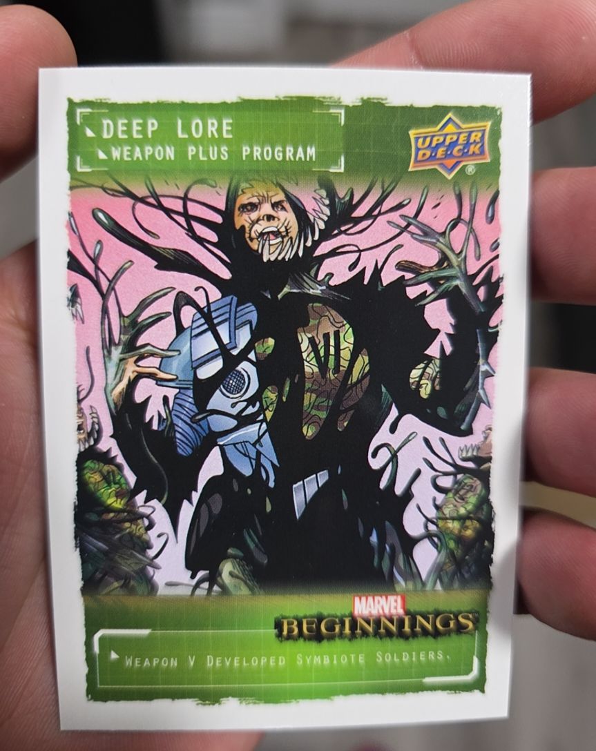 2022 UD Marvel Beginnings Deep Lore Weapons Plus #DLWP5 Weapon V — front