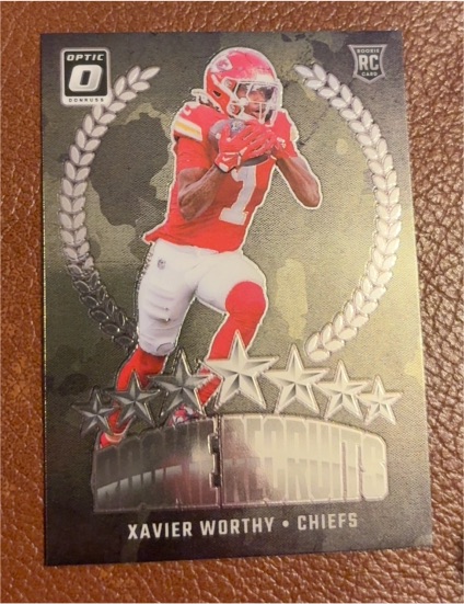 2024 Donruss Optic #8 Xavier Worthy Rookie Recruits Kansas City Chiefs — front
