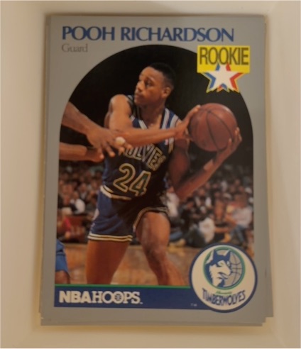 1990-91 NBA Hoops #190 Pooh Richardson Rookie — front