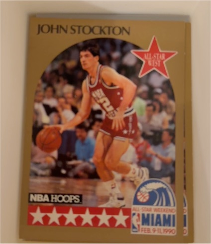 1990 NBA Hoops #25 John Stockton All-Star West — front