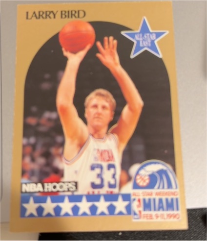 1990 NBA Hoops #2 Larry Bird All-Star East — front