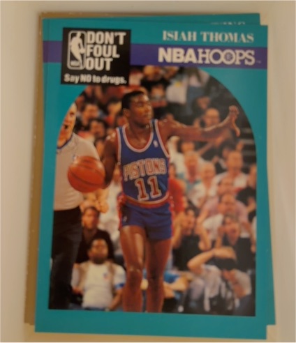 1990-91 NBA Hoops #389 Isiah Thomas Don't Foul Out — front