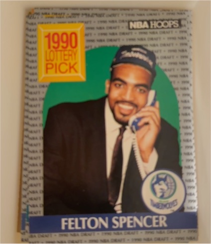 1990-91 NBA Hoops #395 Felton Spencer — front