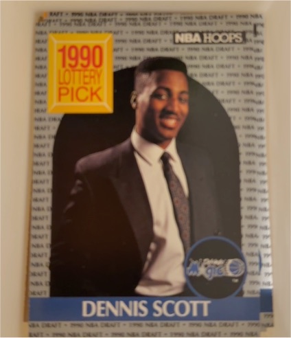 1990-91 NBA Hoops #393 Dennis Scott — front