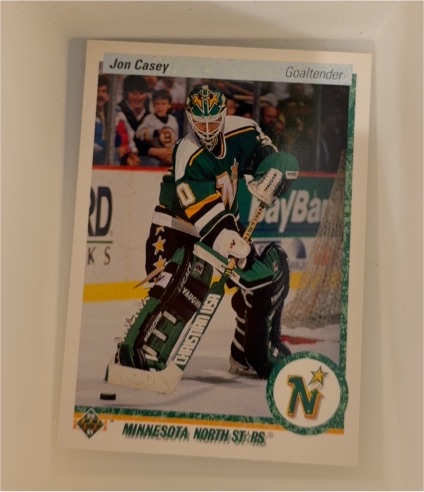 1990-91 Upper Deck #385 Jon Casey Minnesota North Stars — front