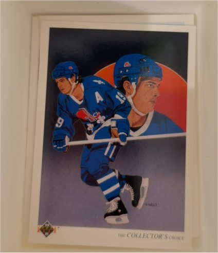 1990-91 Upper Deck #301 Joe Sakic Quebec Nordiques Checklist — front