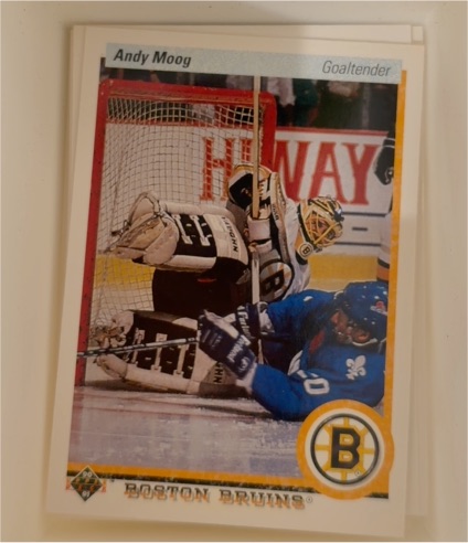 1990-91 Upper Deck #232 Andy Moog — front