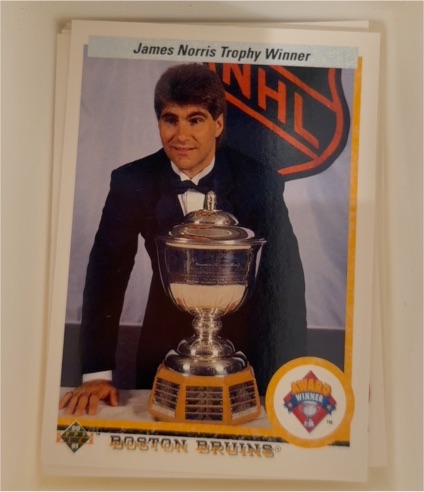 1990-91 Upper Deck #204 Ray Bourque James Norris Trophy Winner — front