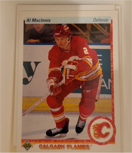 1990-91 Upper Deck #143 Al MacInnis Calgary Flames — front