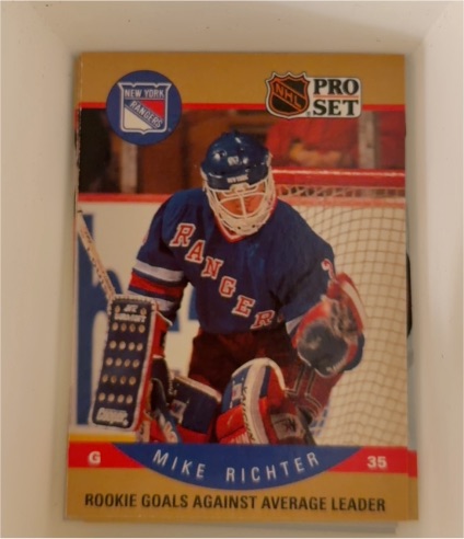 1990-91 Pro Set #398 Mike Richter — front
