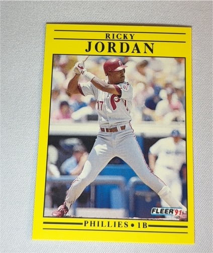 1991 Fleer #401 Ricky Jordan — front