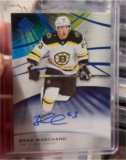 2019-20 Upper Deck SP Game Used Black Rainbow #44 Brad Marchand — front