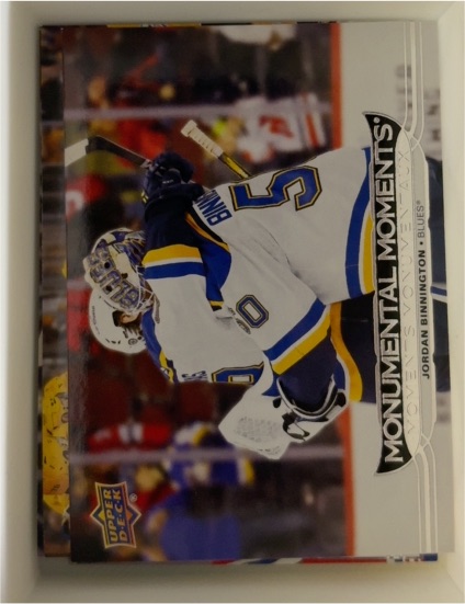 2025-26 Upper Deck Tim Hortons Monumental Moments Jordan Binnington — front