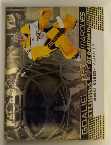 2025-26 Upper Deck Tim Hortons Goalie Etchings GE-15 Juuse Saros — front