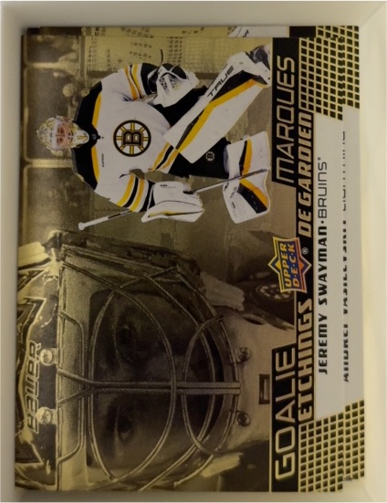 2025-26 Upper Deck Tim Hortons Goalie Etchings #GE-2 Jeremy Swayman — front