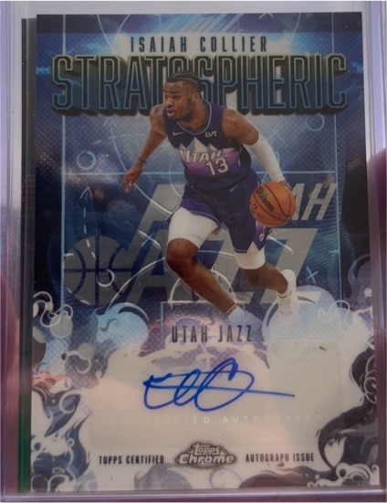 2025-26 Topps Chrome #SM-IC Isaiah Collier Stratospheric Signatures — front
