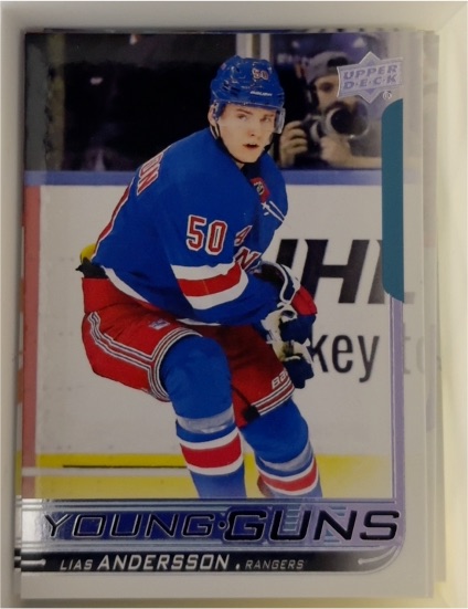 2018-19 Upper Deck Series 2 #497 Lias Andersson Young Guns Rookie — front