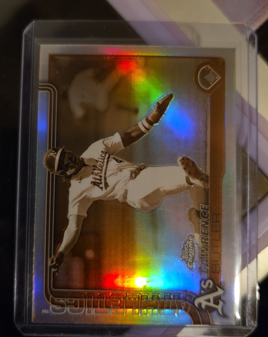 2025 Topps Chrome #67 Lawrence Butler Sepia Refractor — front