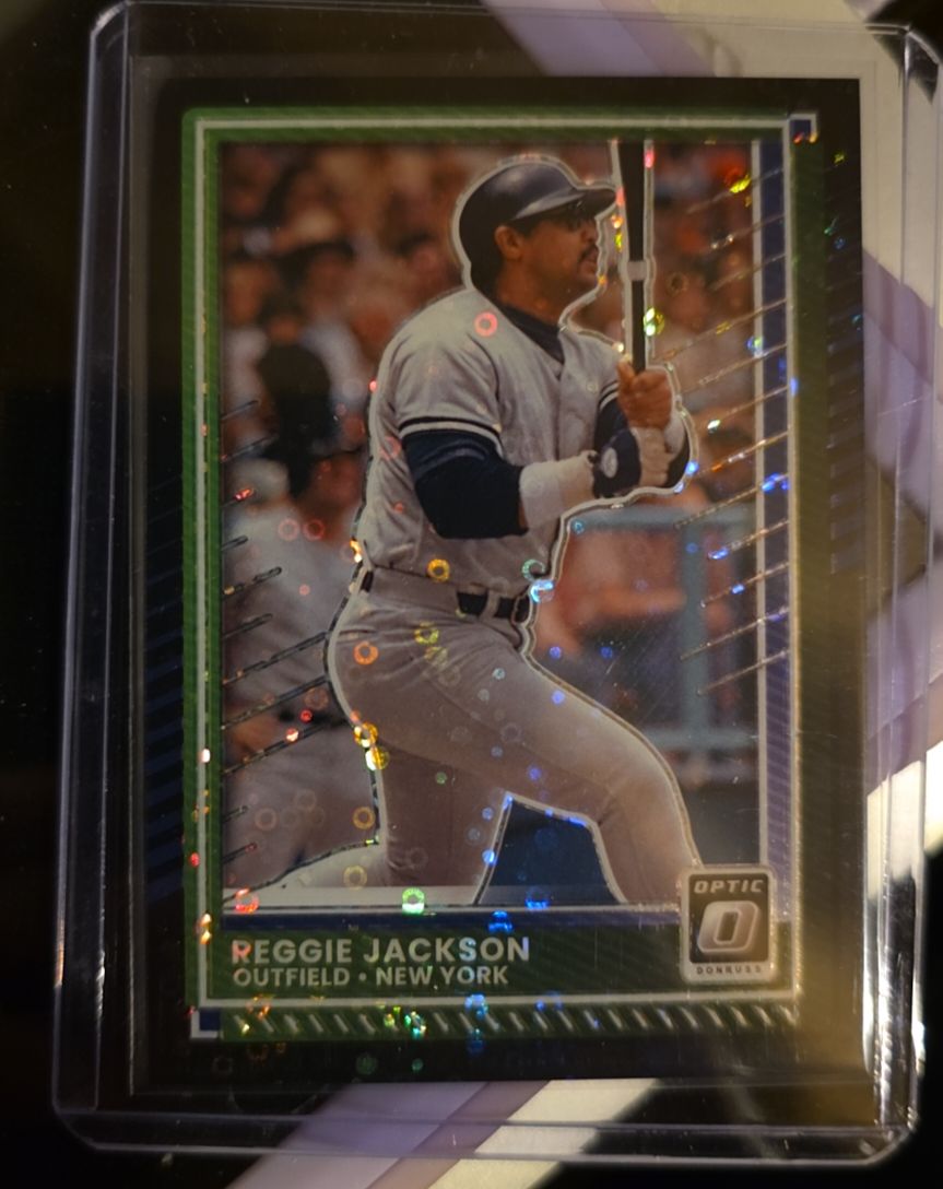 2025 Donruss Optic #75 Reggie Jackson Black Circles Prizm — front