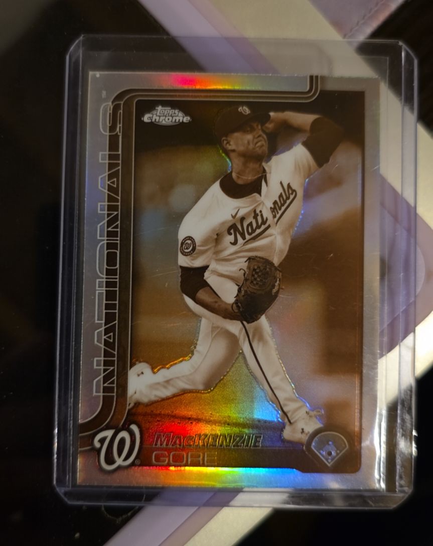 2025 Topps Chrome #160 MacKenzie Gore Sepia Refractor — front