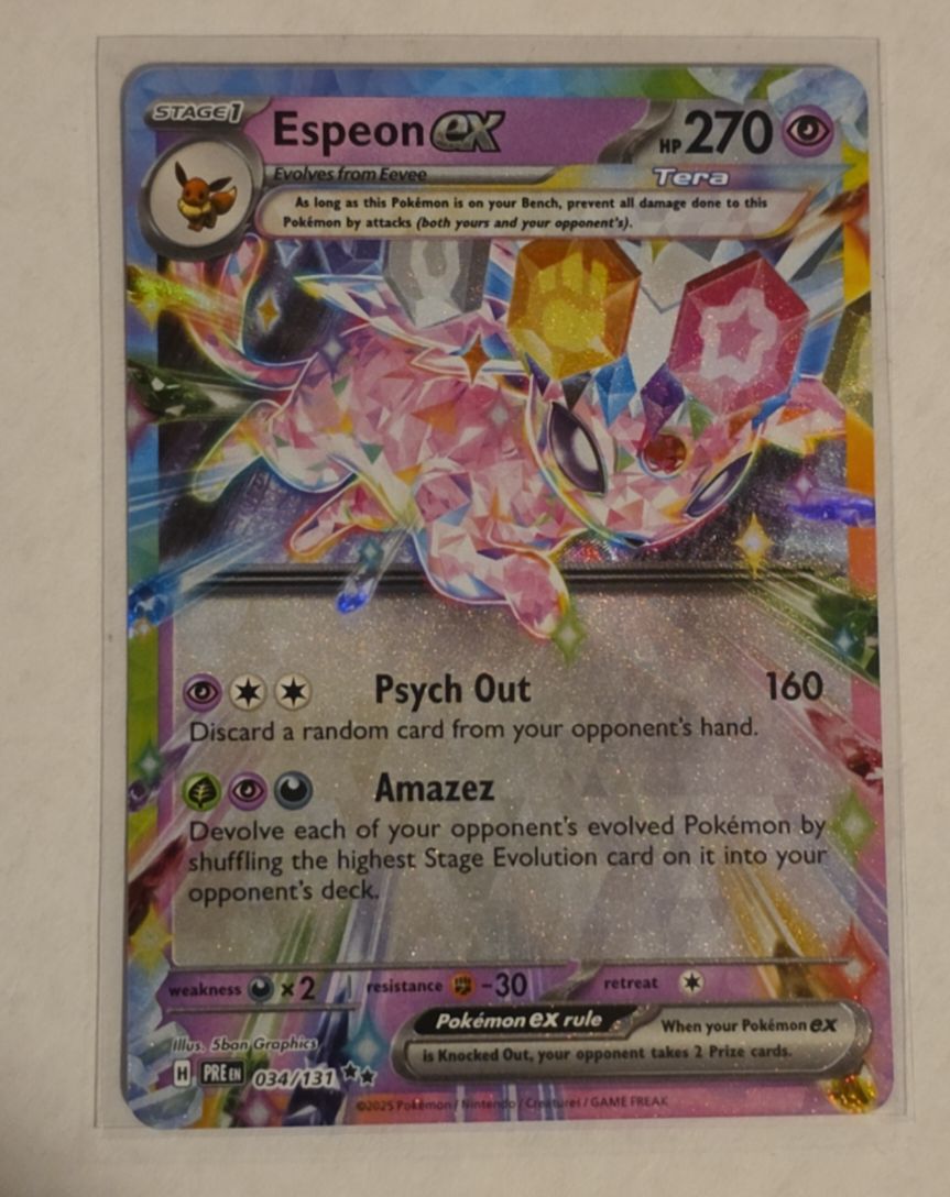 2025 Pokémon TCG Prismatic Evolutions #034 Espeon ex — front