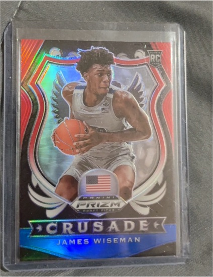 2020-21 Panini Prizm Draft Picks #82 James Wiseman Crusade Rookie Card — front