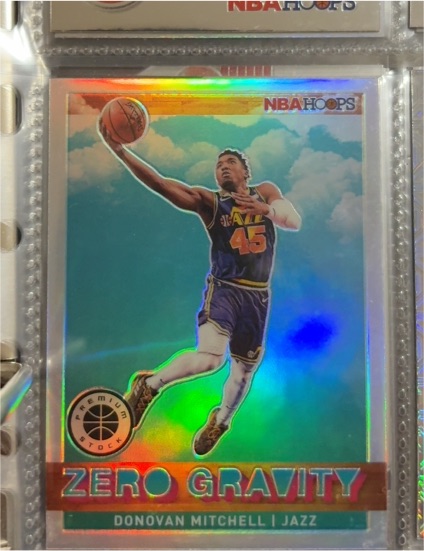 2019-20 Panini NBA Hoops Premium Stock #8 Donovan Mitchell Zero Gravity — front