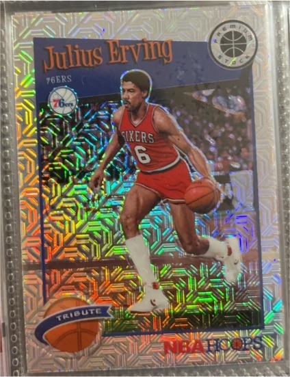2019-20 Panini NBA Hoops Premium Stock #293 Julius Erving — front