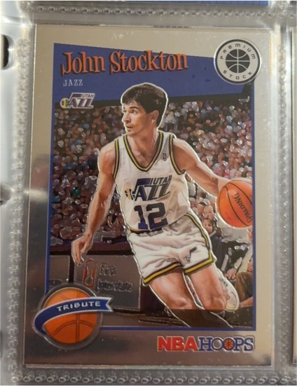 2019-20 Panini NBA Hoops Premium Stock #292 John Stockton Tribute — front