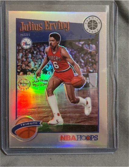 2019-20 Panini NBA Hoops Premium Stock #293 Julius Erving — front