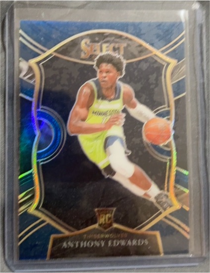 2020-21 Panini Select Concourse Blue #61 Anthony Edwards — front