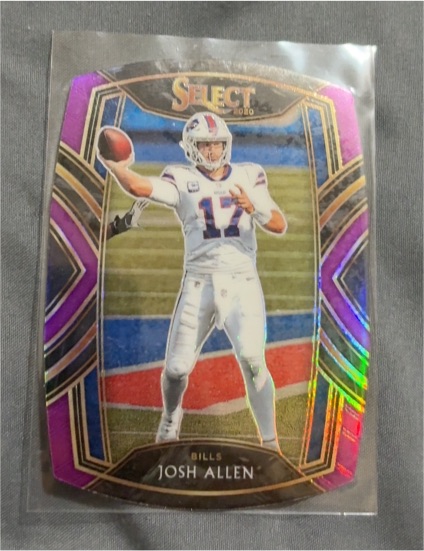 2020 Panini Select Club Level Purple Prizm Die-Cut #222 Josh Allen — front
