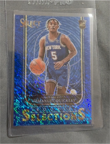 2020-21 Panini Select #22 Immanuel Quickley Rookie Selections Blue — front