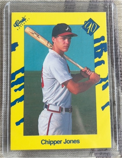 1990 Classic Yellow #T92 Chipper Jones — front