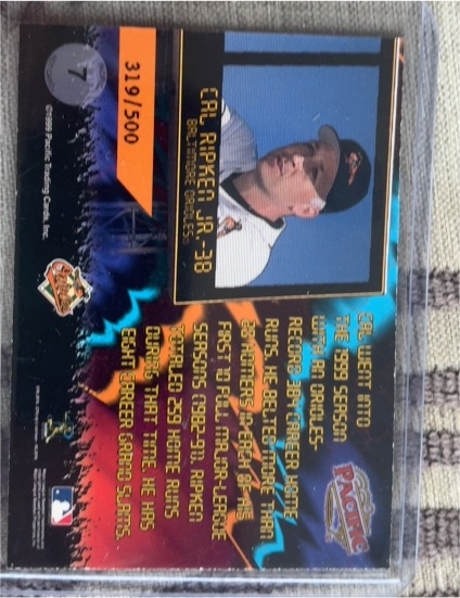 1999 Pacific #38 Cal Ripken Jr. — front