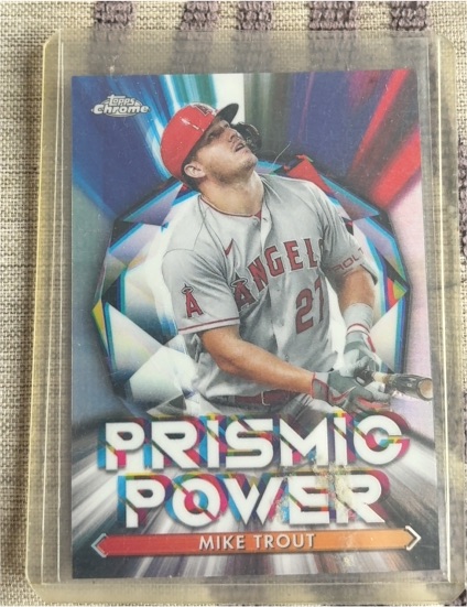 2021 Topps Chrome Prismic Power #PP-2 Mike Trout — front